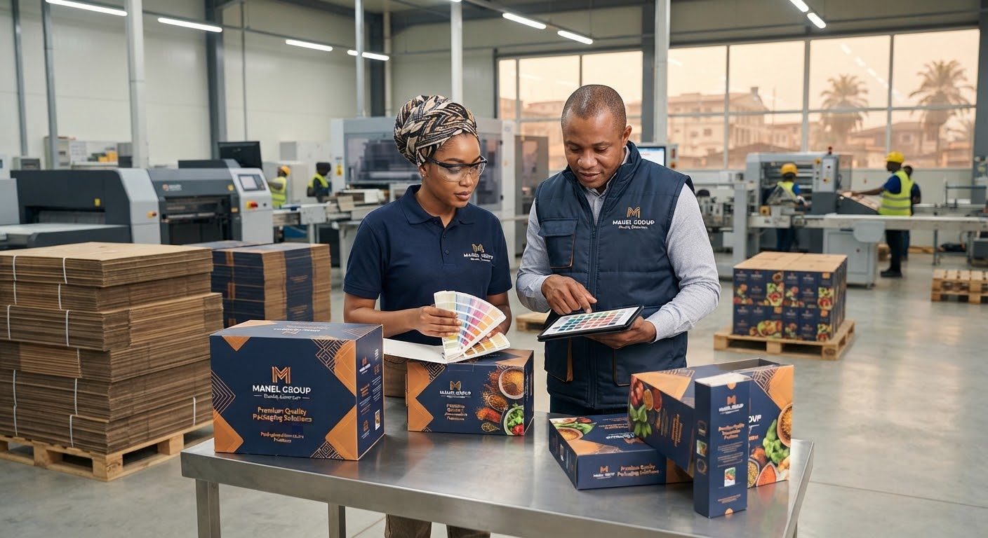 Refonte packaging et approvisionnement industriel à Douala Cameroun